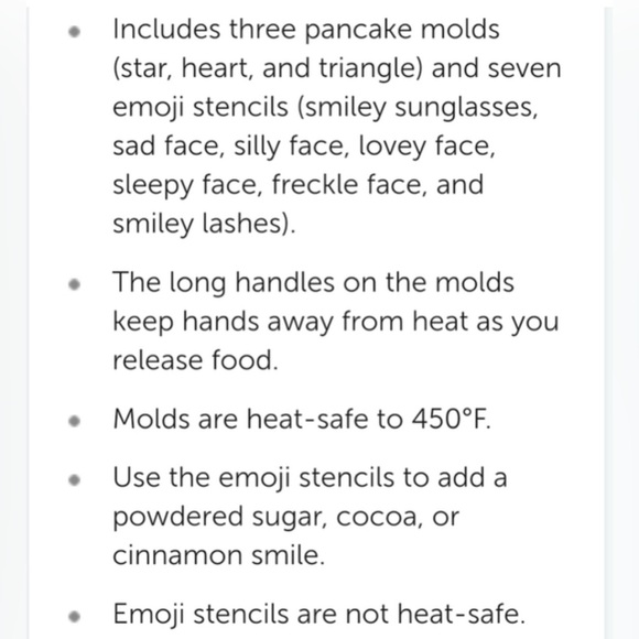 Pampered Chef Pancake Molds with 7 Emoji Stencils - Picture 4 of 5